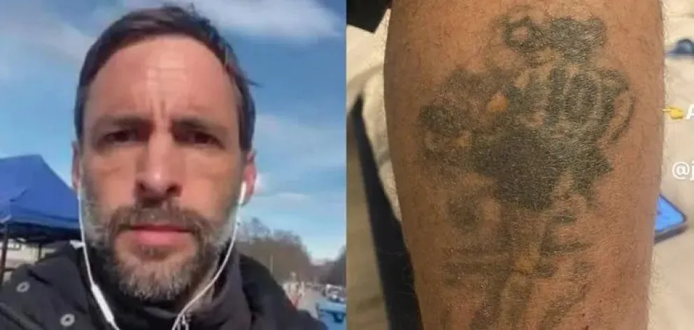 Periodista chileno salvó su vida en medio de la guerra por un tatuaje de Maradona
