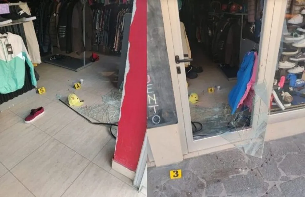 Un ladrón rompió la vidriera de una tienda y fue delatado por sus propias marcas de sangre