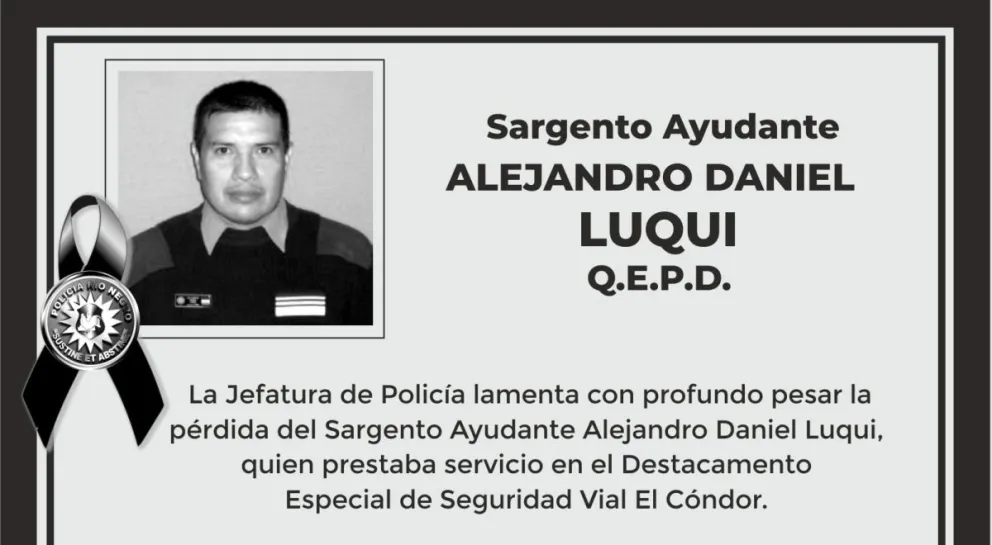 Profundo dolor por la muerte del policía Alejandro Luqui
