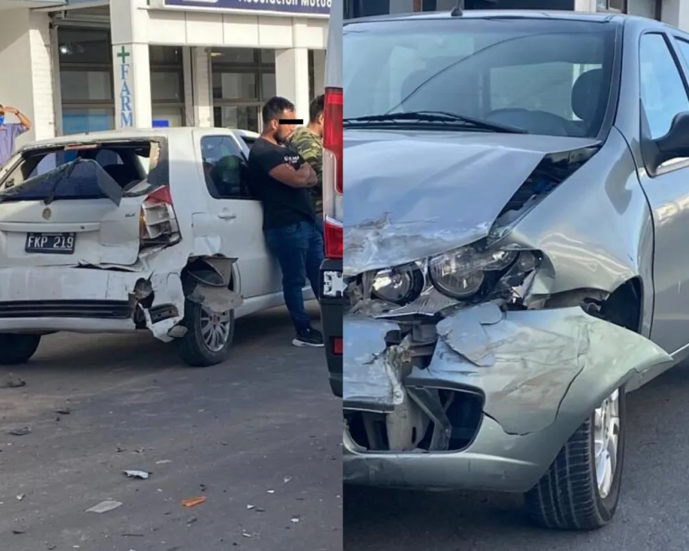 Fuerte choque en pleno centro: dos Fiat Palio se vieron involucrados