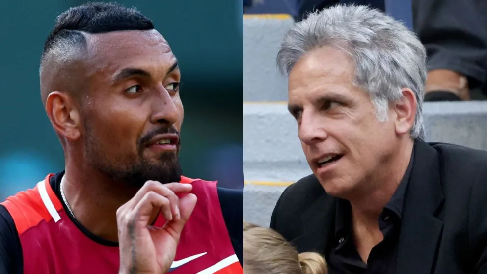 Video: el insólito cruce en pleno partido entre Nick Kyrgios y Ben Stiller