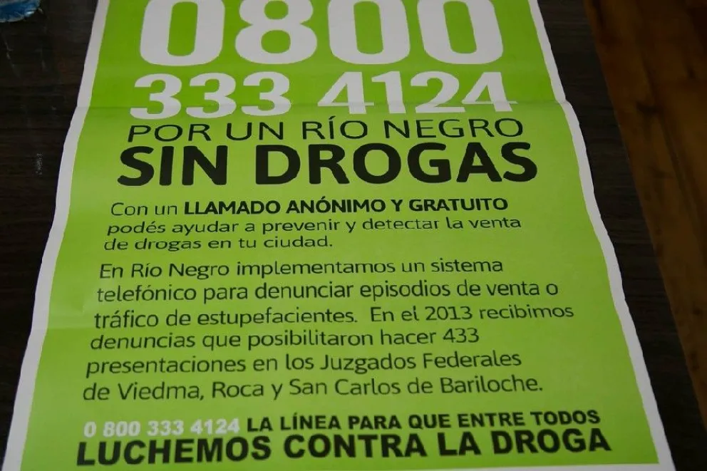 Hay l nea gratuita para denunciar la venta ilegal de drogas