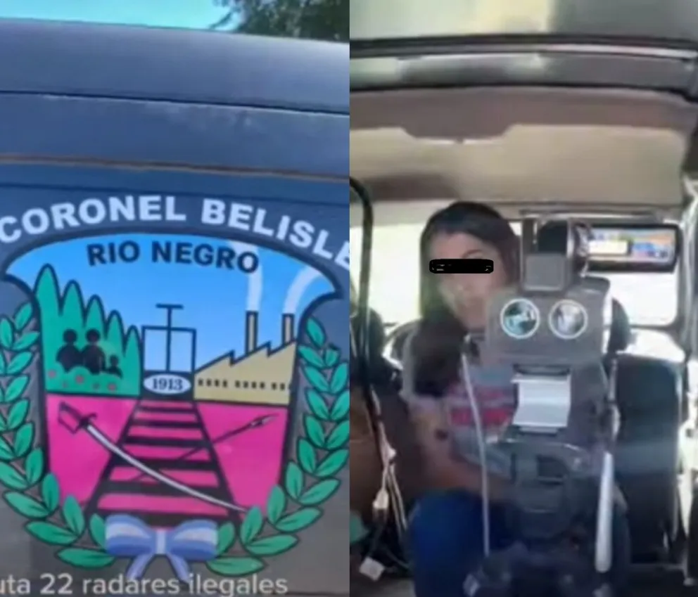 El tiktoker de la ruta N° 22 volvió a escrachar una cámara ilegal: el video