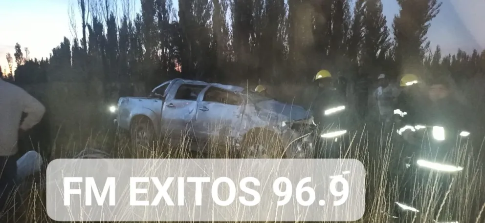 Una familia que partió de Patagones hacia Huergo volcó en General Conesa