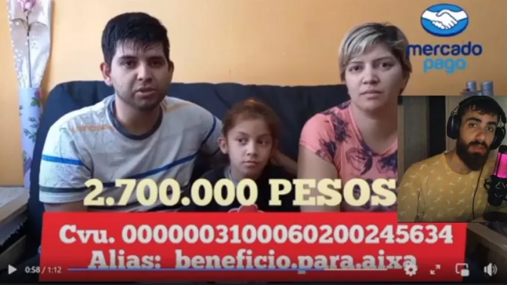 El tiktoker del pueblo se sumó a la colecta de Aixa, una niña que necesita un implante coclear