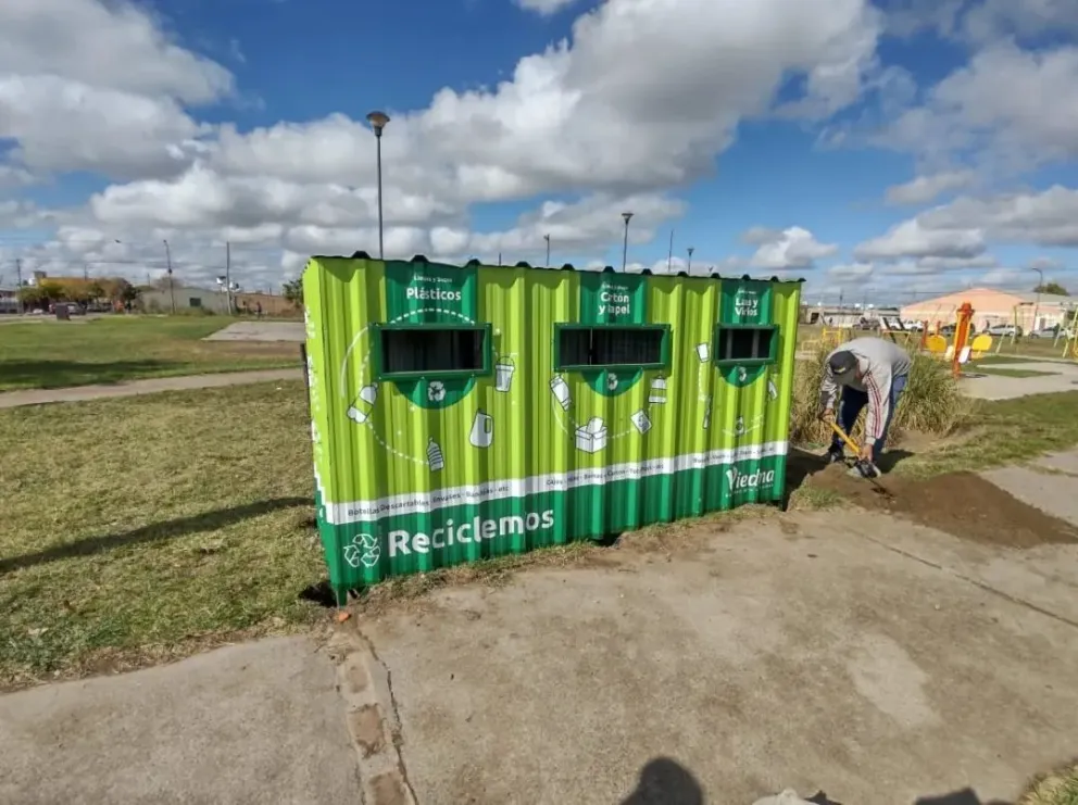Suman nuevas estaciones de reciclaje en Viedma 