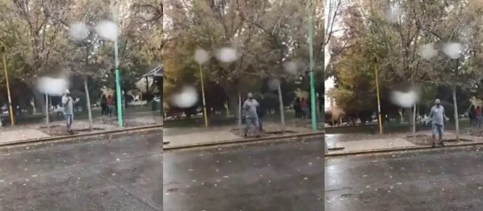 Video: "Voy por todo princesa", un rionegrino intentó recuperar a su ex a los gritos desde la plaza