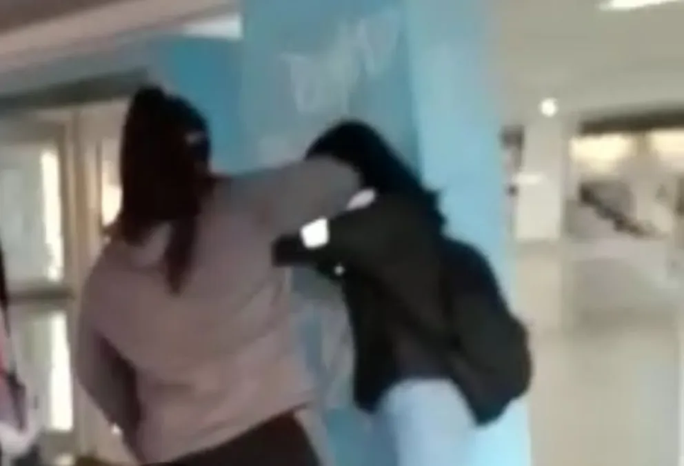 Escandaloso: se agarraron a piñas en la entrada de un colegio y hasta le pegaron a un directivo