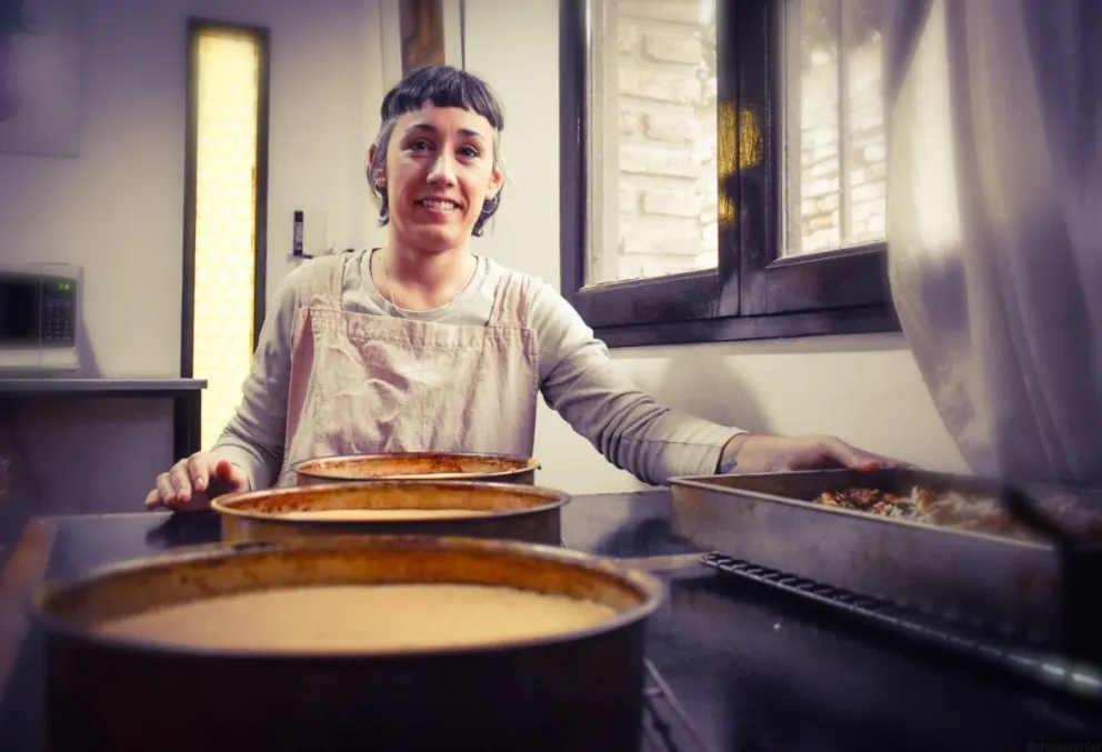 Ana Agosteguis lució las avellanas viedmenses en la Fiesta Nacional del Postre